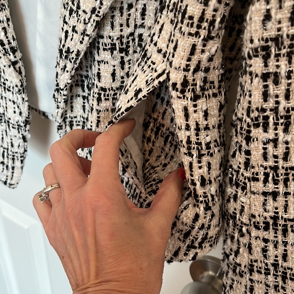 JustFab Tweed Sparkle Blazer - Picture 3 of 9